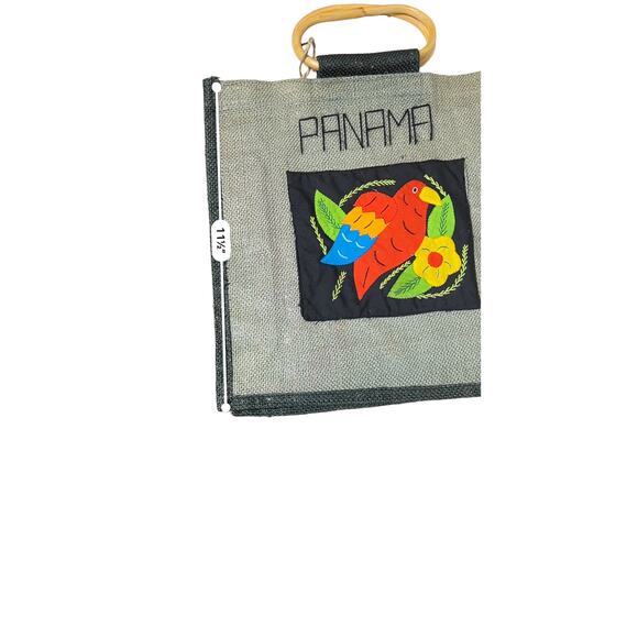 Panama‎ Souvenir Tote Bag Embroidered Bird Woven Handbag Purse - Picture 7 of 9